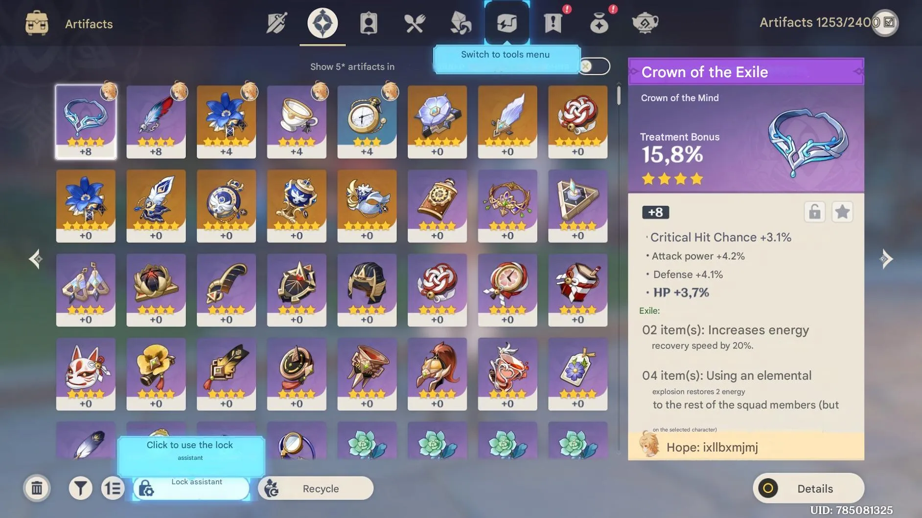 GI1350 High Primogems AR55 Lumine Starter with 600+ Rolls 